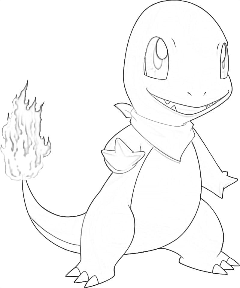 Charmander Gratis Stampabile da colorare