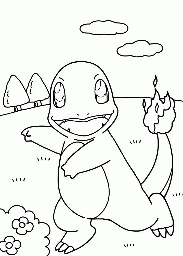 Charmander Gratuito da colorare