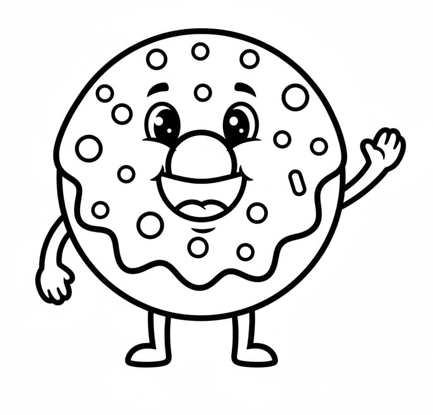 Ciambella Incantevole da colorare