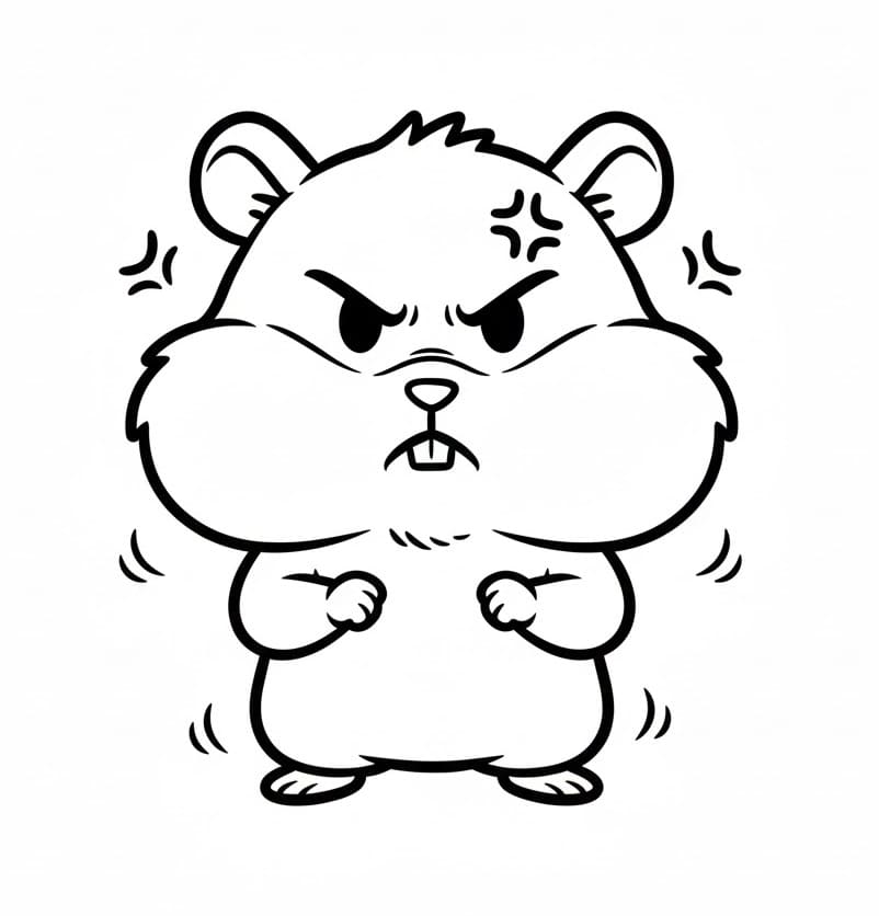 Criceto Base da colorare