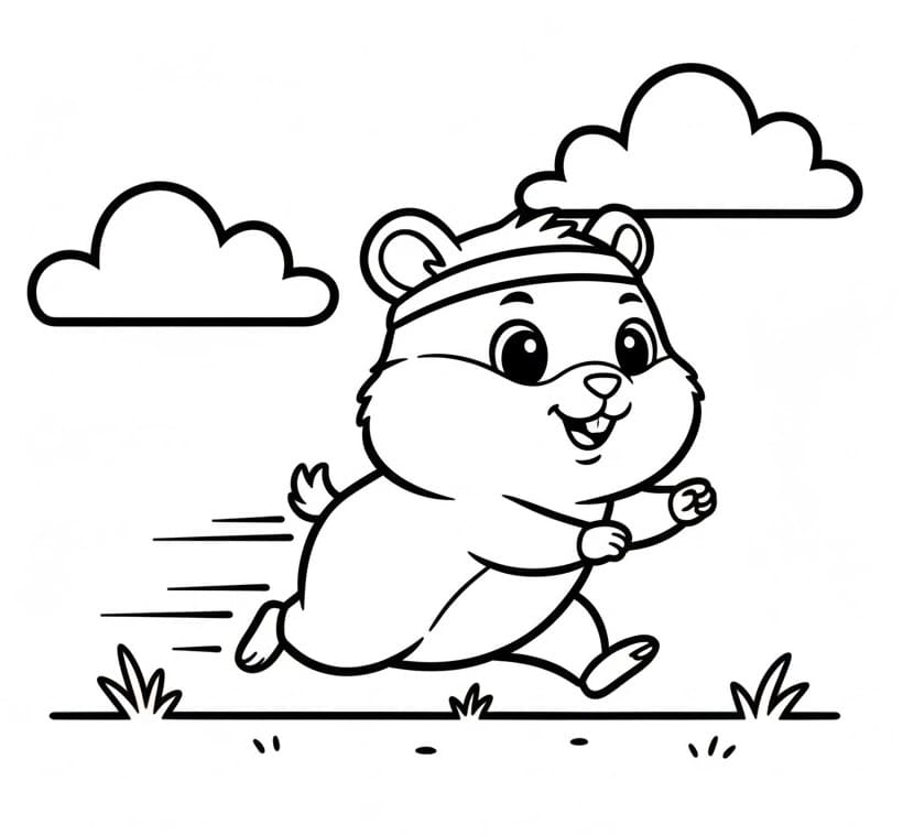 Criceto Cartone da colorare