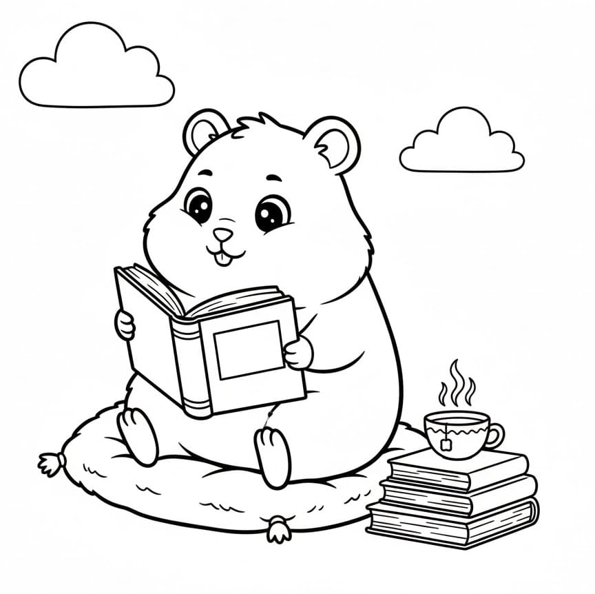 Criceto Gratis Stampabile da colorare