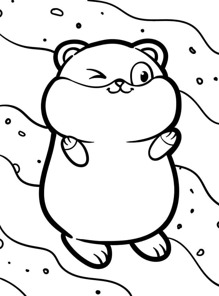 Criceto Gratis per Bambini da colorare