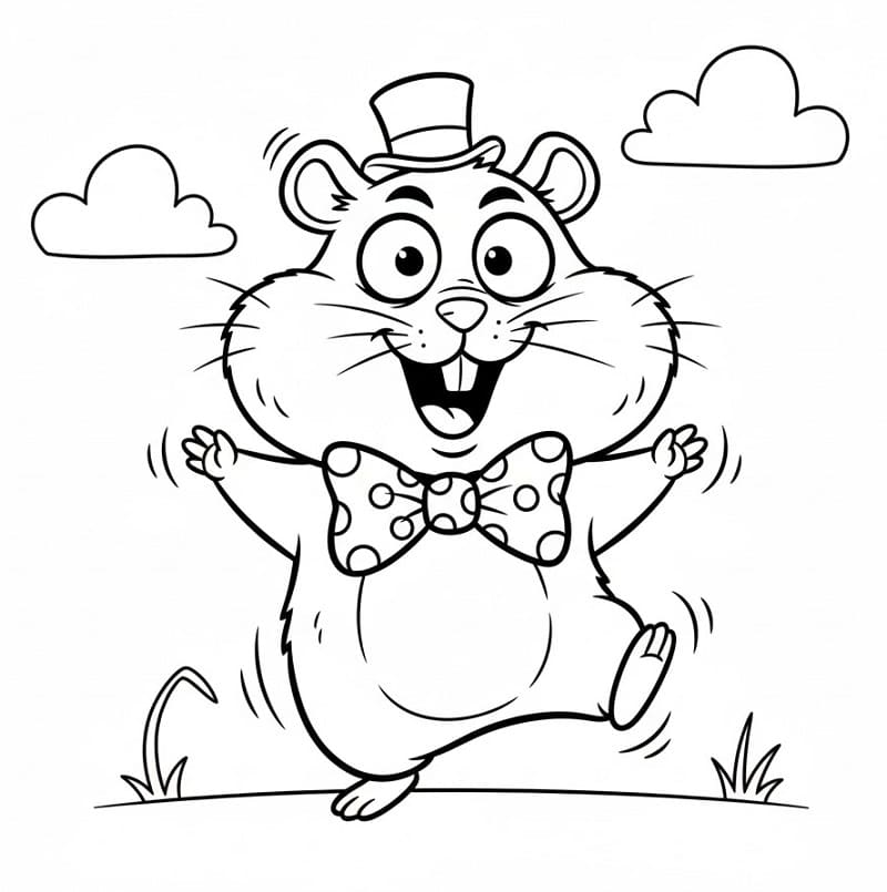 Criceto Grazioso da colorare