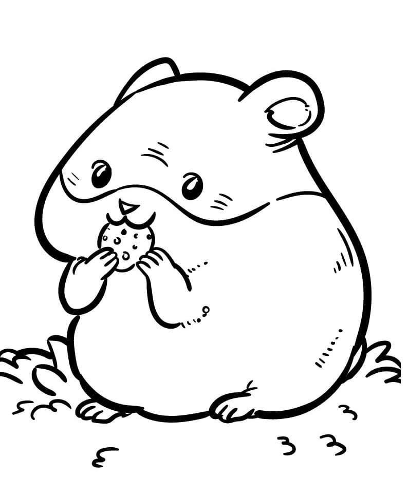 Criceto Incantevole da colorare