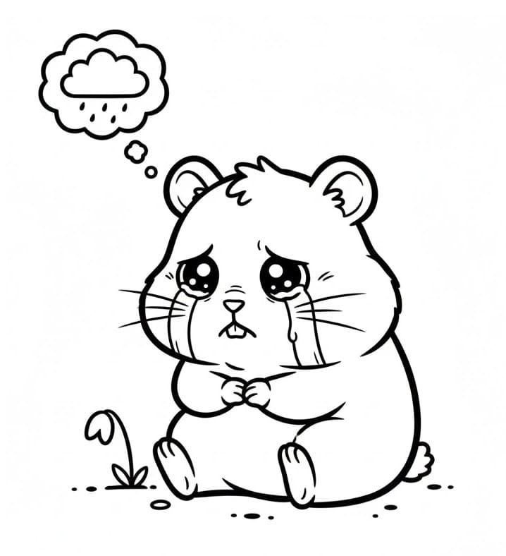 Criceto Tenerissimo da colorare