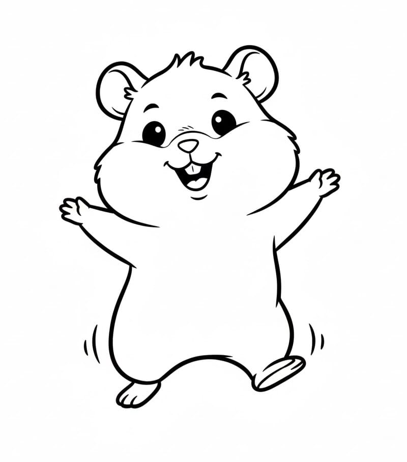 Criceto per Bimbi da colorare