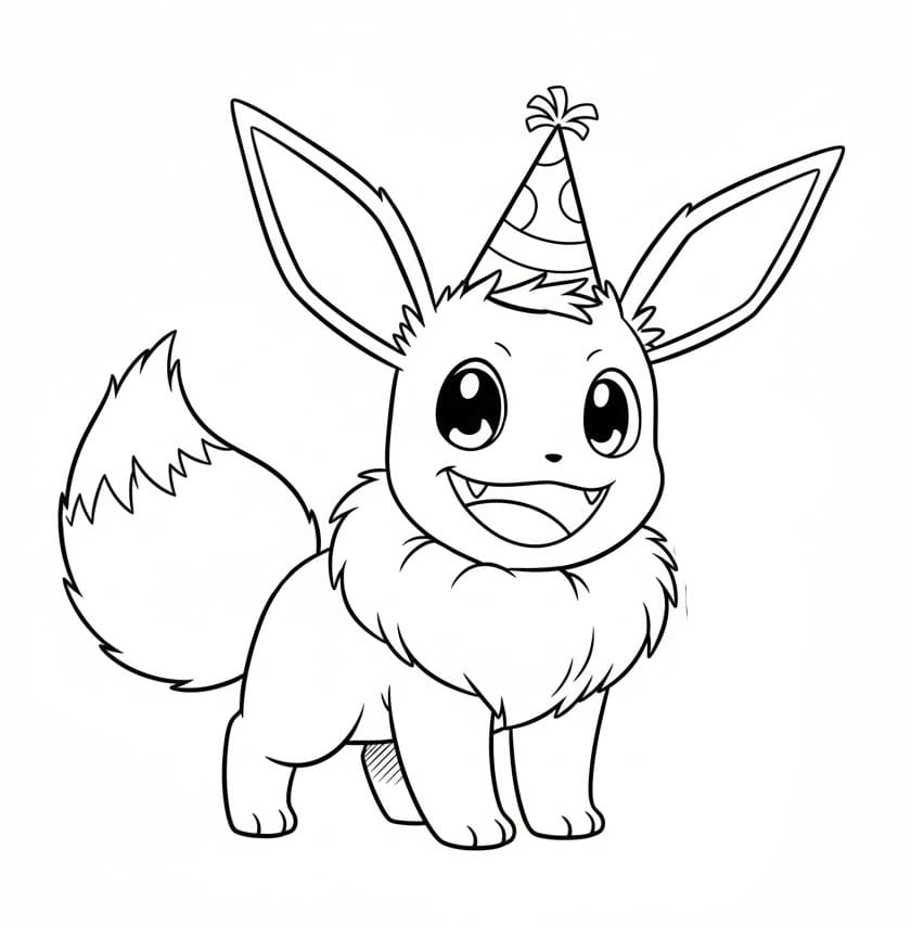Eevee Amichevole da colorare