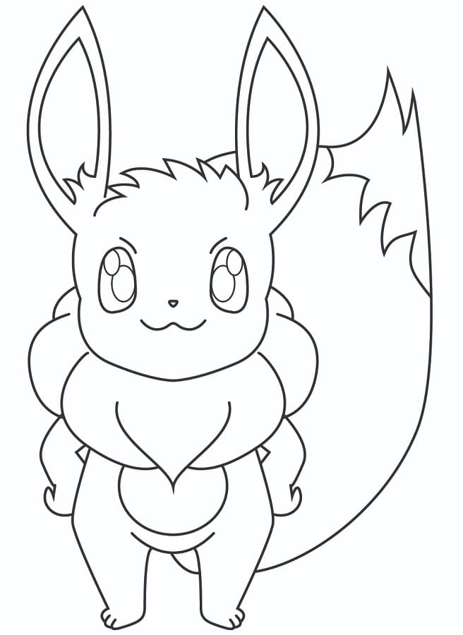 Eevee Cartone da colorare