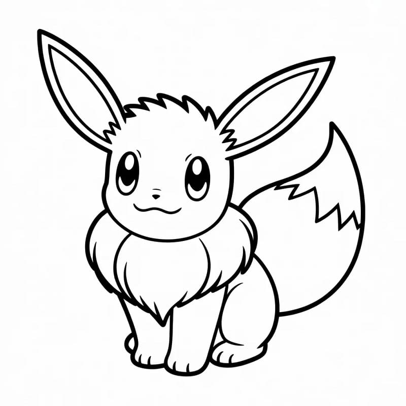 Eevee Elegante da colorare