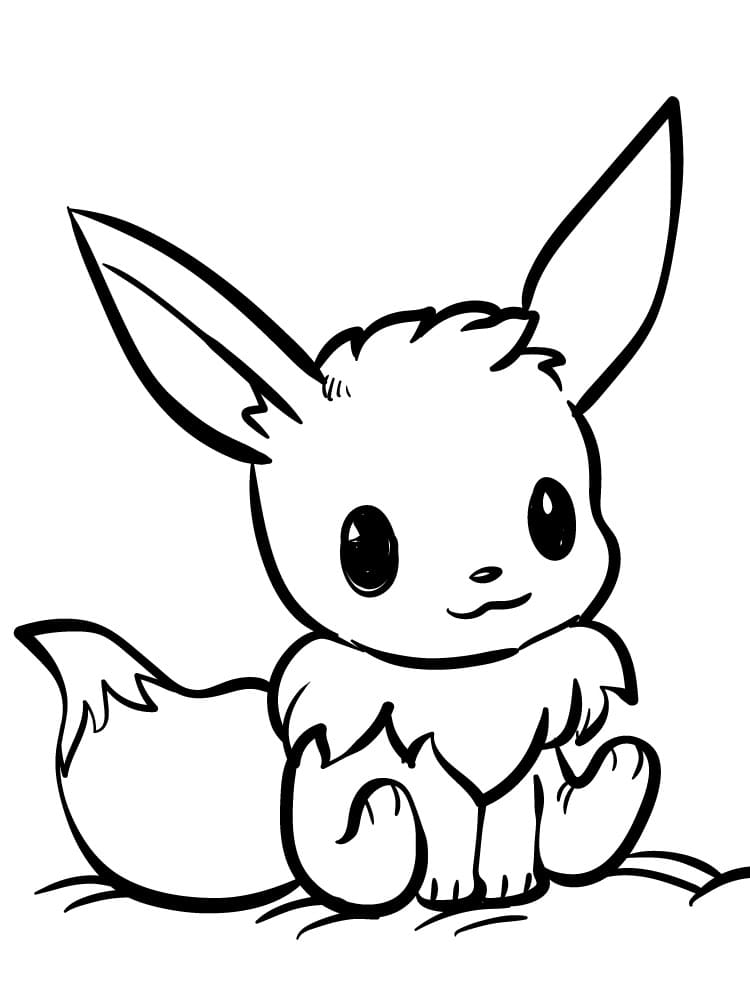 Eevee Facile da colorare