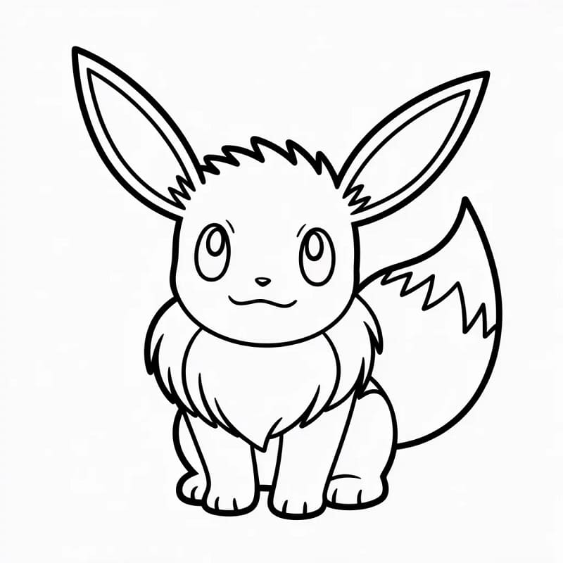 Eevee Felice da colorare