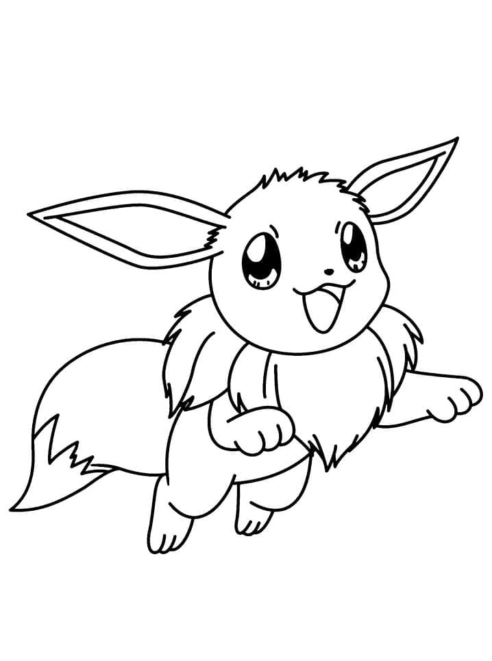 Eevee Gratis Stampabile da colorare
