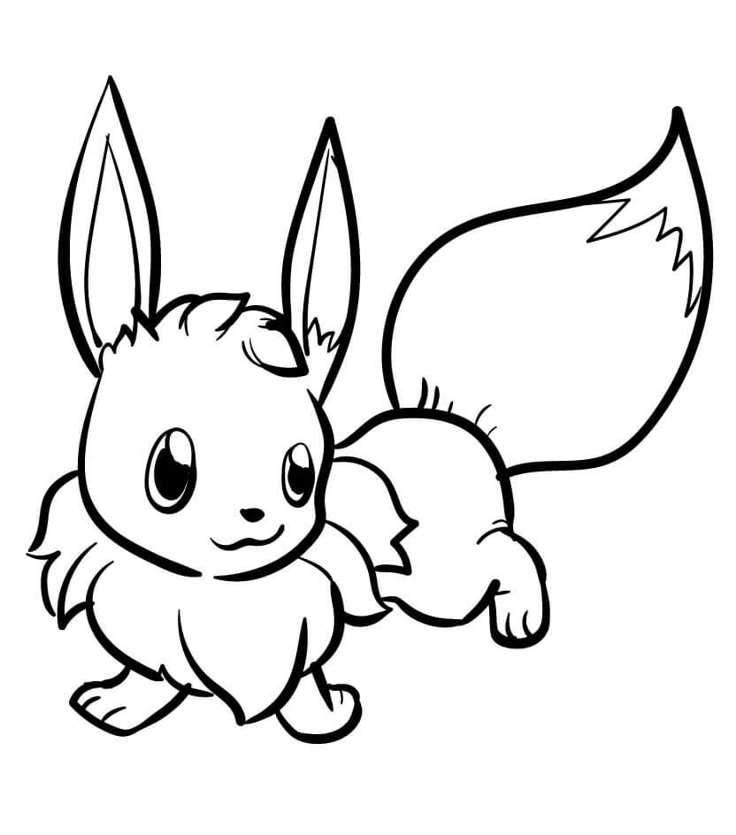 Eevee Immagine Stampabile da colorare