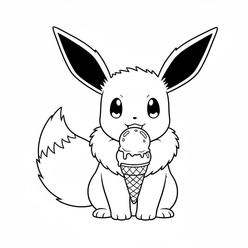 Eevee Pokémon Adorabile da colorare
