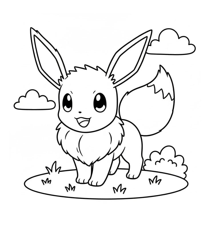 Eevee Pokémon Carino da colorare