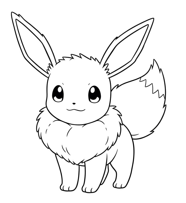 Eevee Pokémon Incantevole da colorare