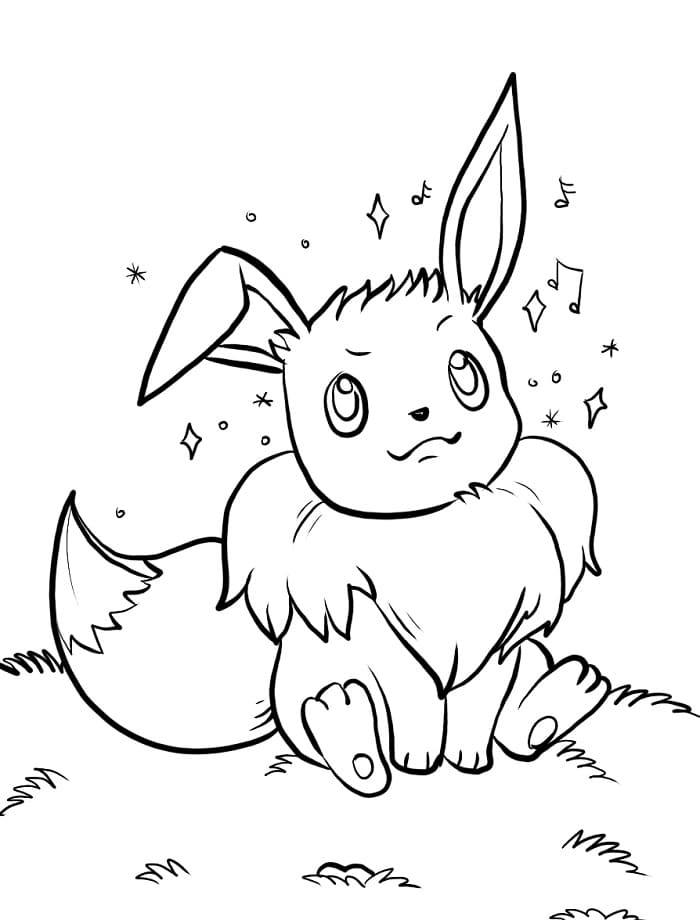 Eevee nel Pokémon da colorare
