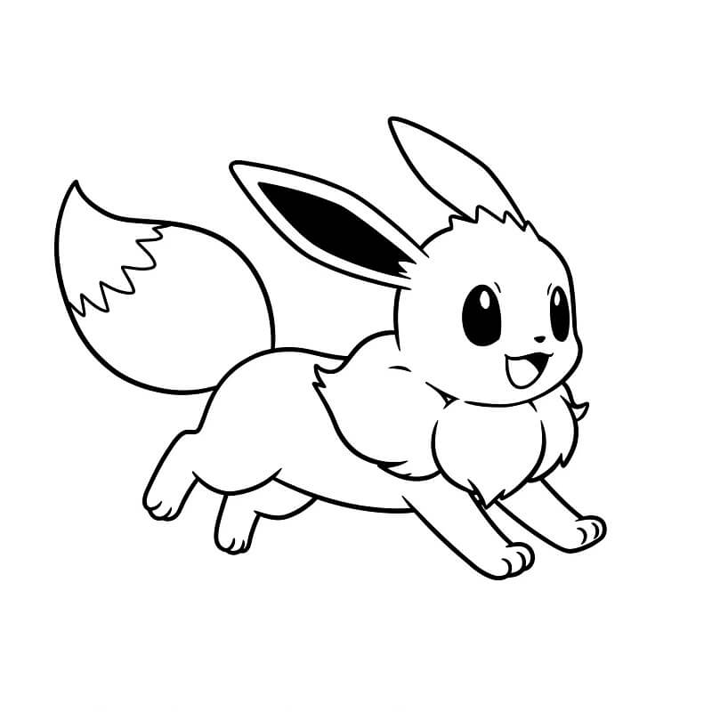 Eevee per Bimbi di 1 Anno da colorare