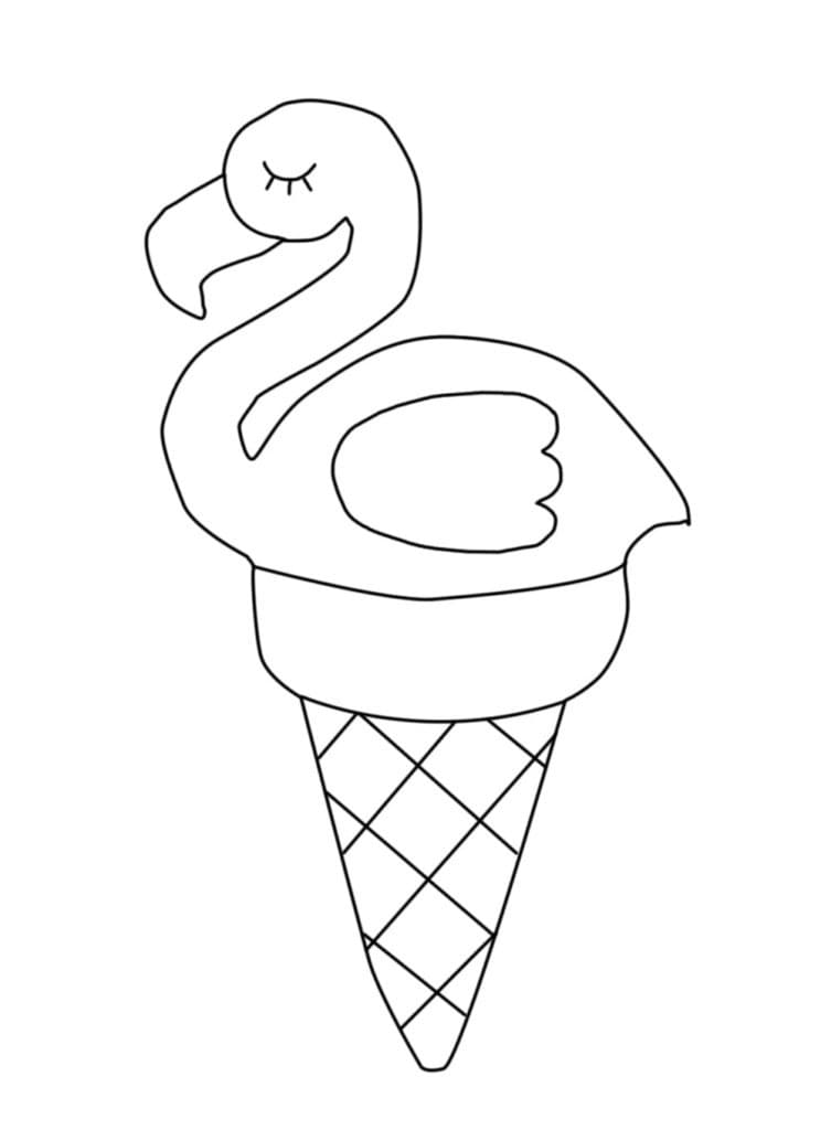 Fenicottero (4) da colorare