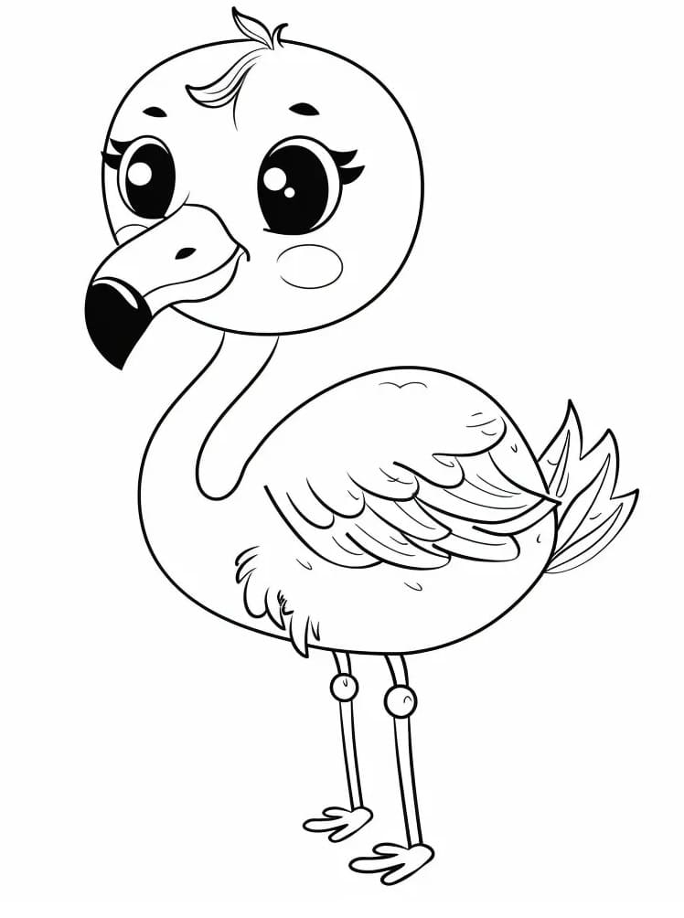 Fenicottero Base da colorare