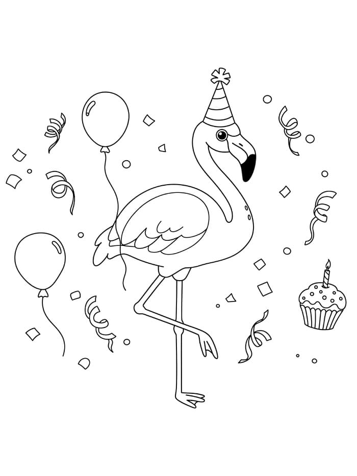 Fenicottero Figo da colorare
