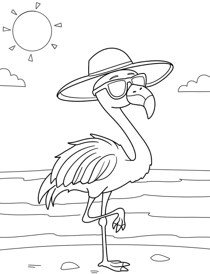 Fenicottero Normale da colorare