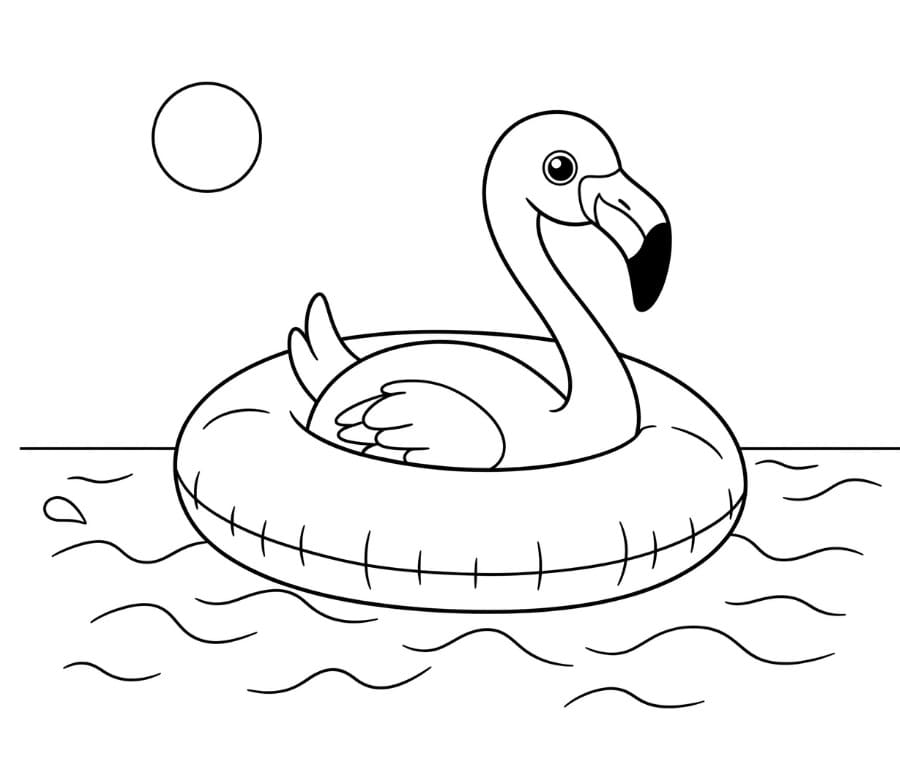 Fenicottero Semplice da colorare