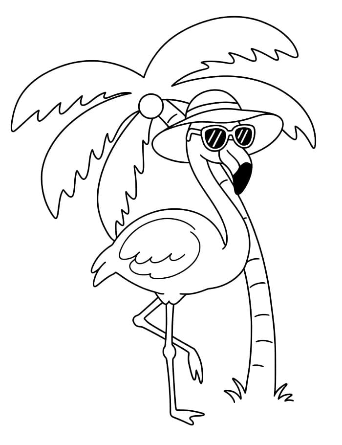 Fenicottero Stampabile per Piccoli da colorare