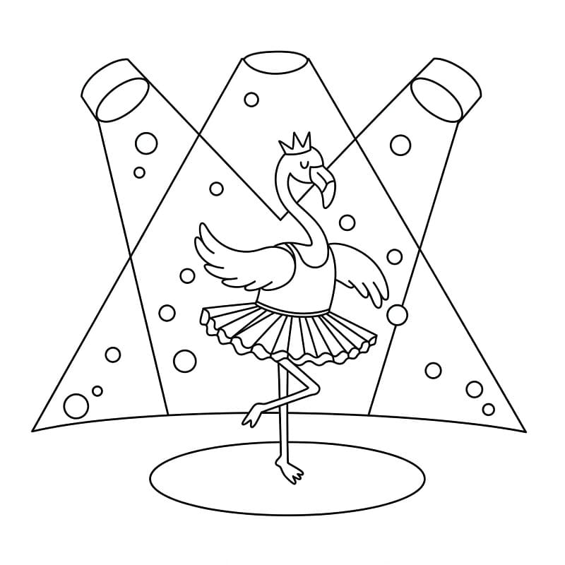 Fenicottero per Bimbi da colorare