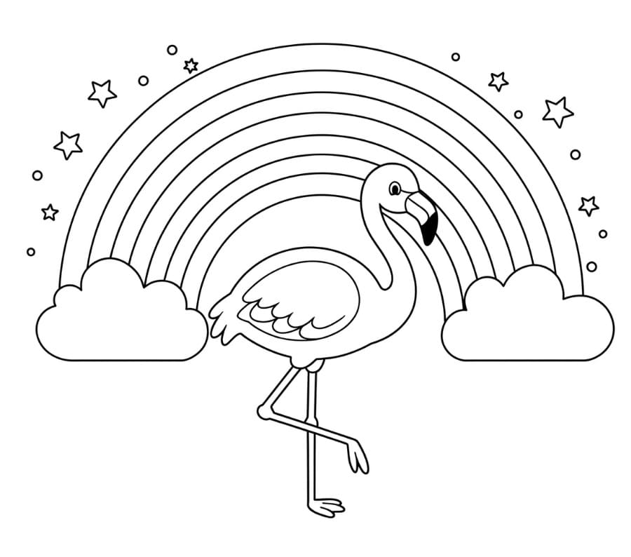 Fenicottero da colorare