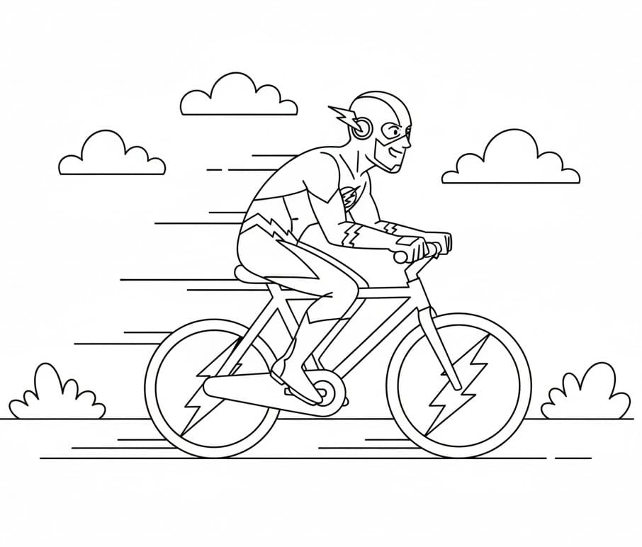 Flash Eroe DC da colorare