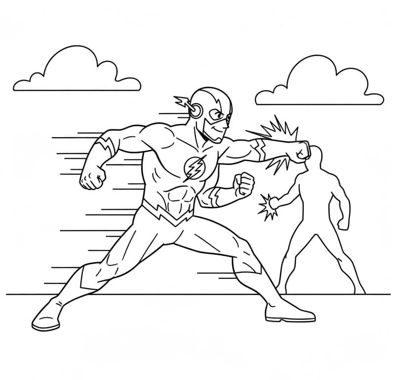 Flash Supereroe DC da colorare