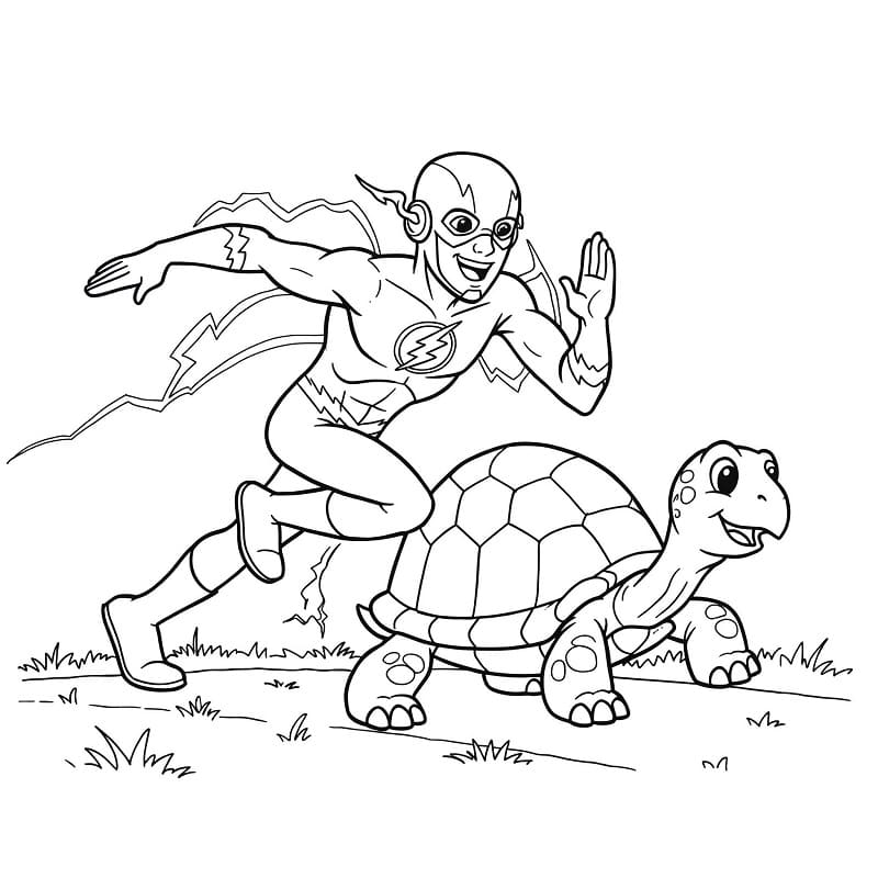 Flash Supereroe da colorare