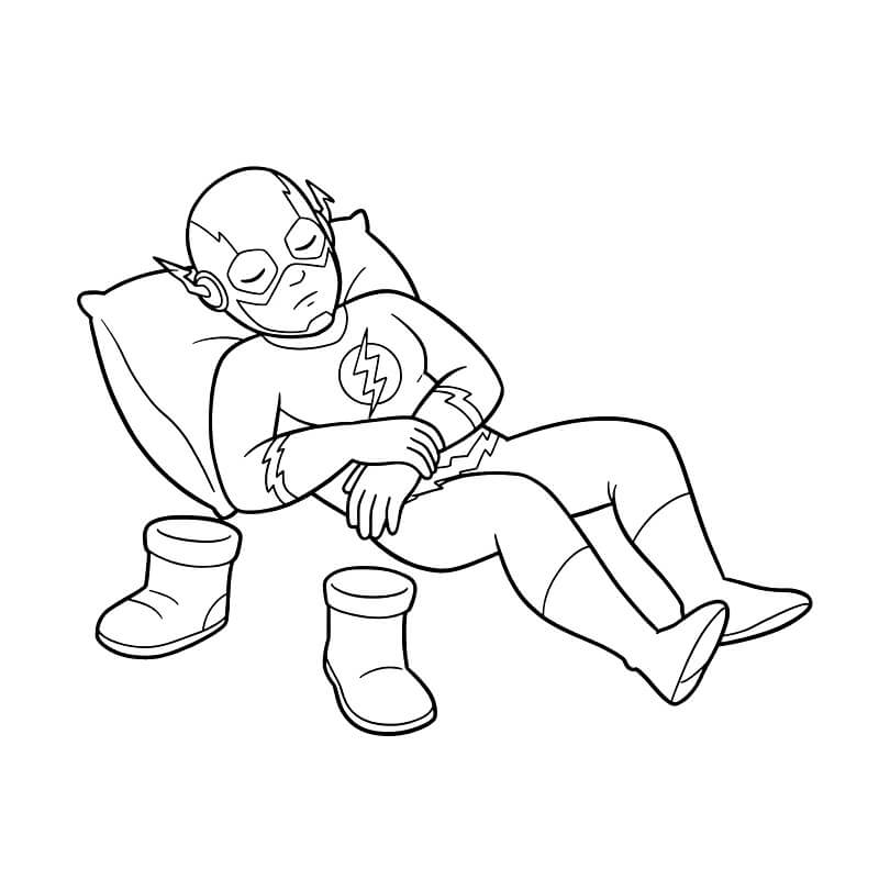 Flash dormiente da colorare