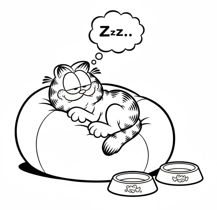 Garfield Amichevole da colorare