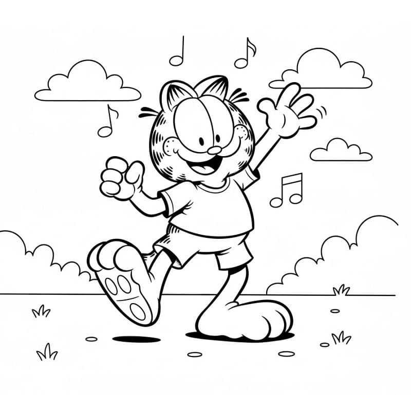 Garfield da colorare