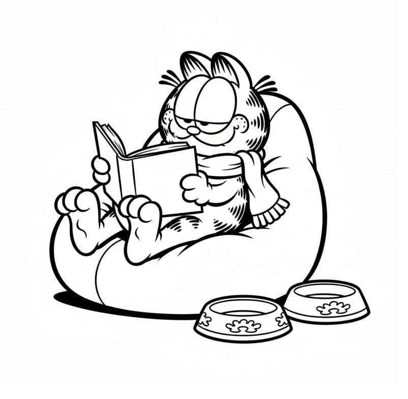 Garfield Carino da colorare