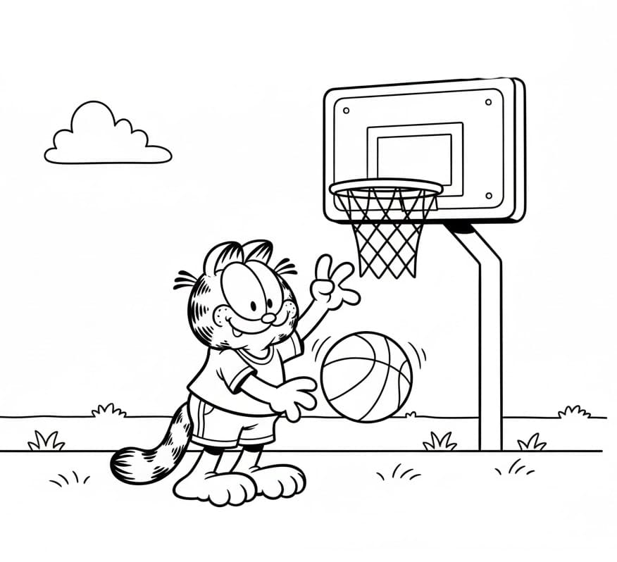 Garfield Cartone da colorare