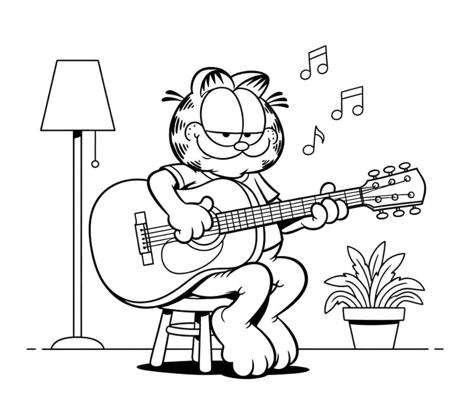 Garfield Divertente da colorare