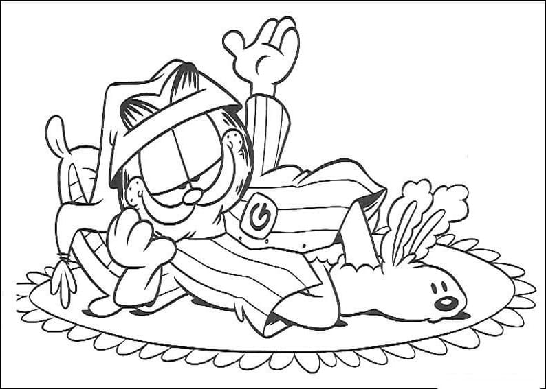 Garfield Immagine Stampabile da colorare