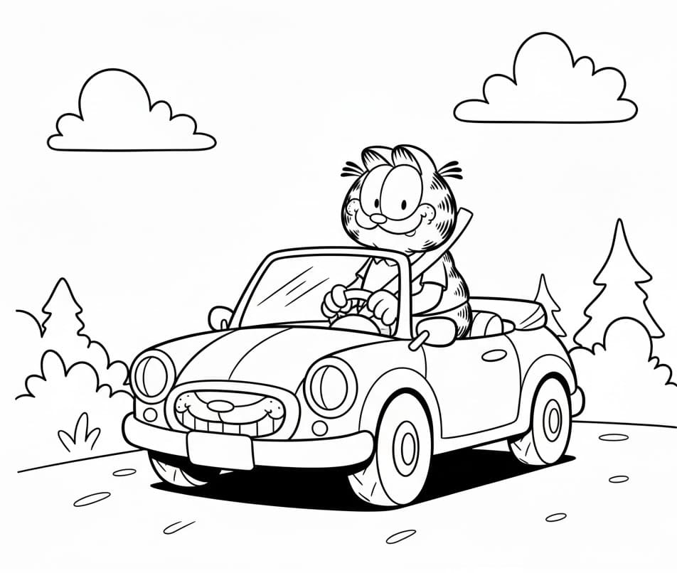 Garfield Tenerissimo da colorare