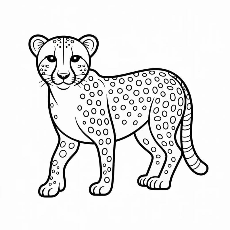 Ghepardo Fantastico da colorare