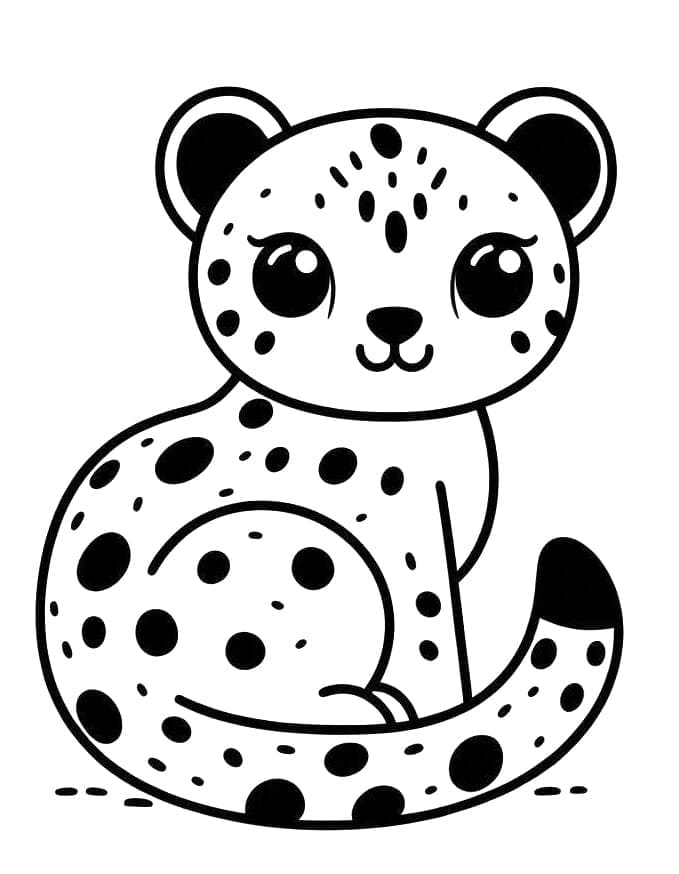Ghepardo Gratis per Bambini da colorare