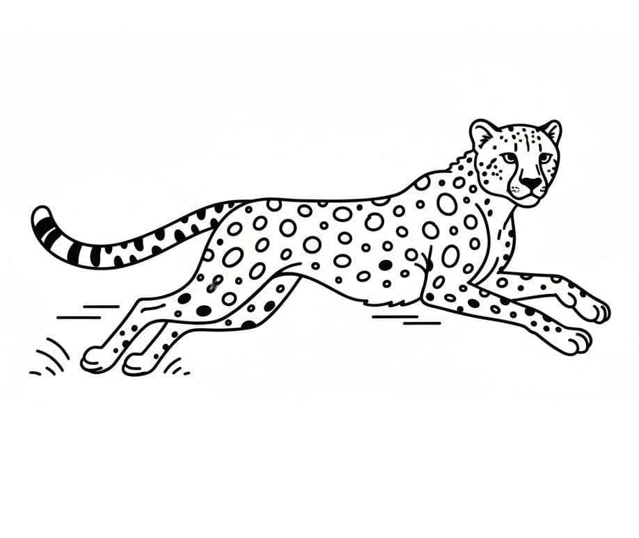 Ghepardo Gratuito da colorare