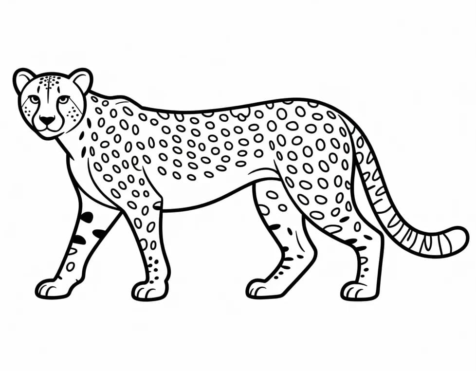 Ghepardo Grazioso da colorare
