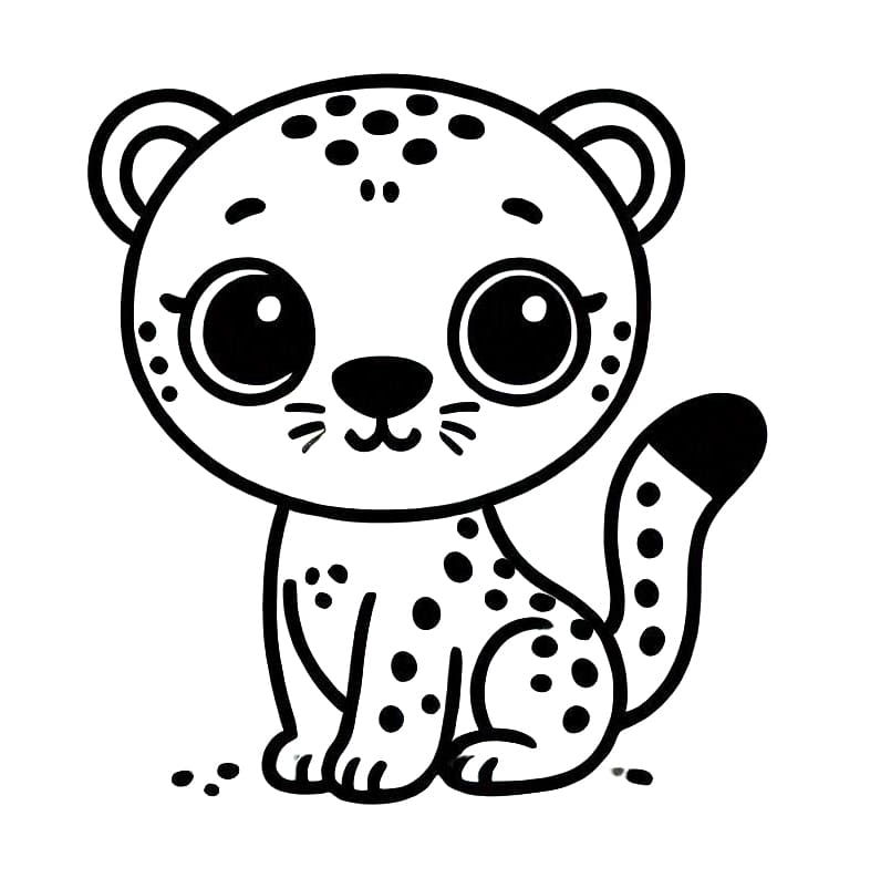 Ghepardo Immagine Gratis da colorare
