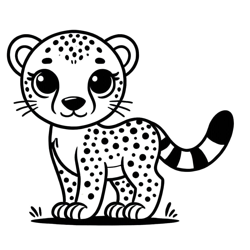 Ghepardo Immagine Stampabile da colorare