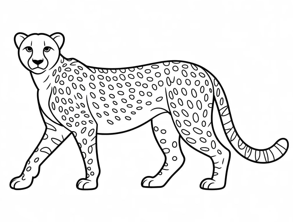 Ghepardo Omaggio da colorare
