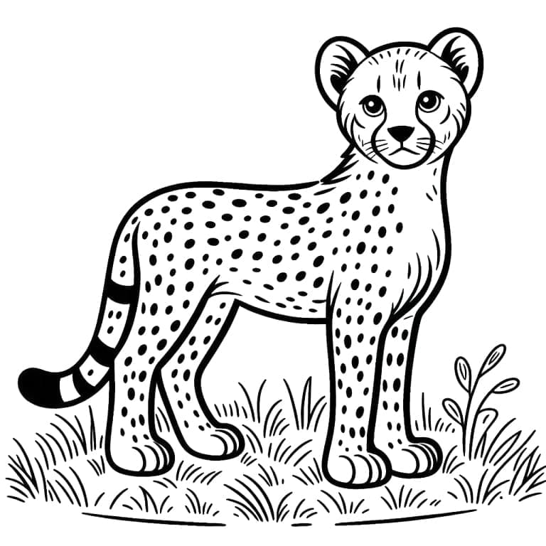 Ghepardo per Bimbi di 6 Anni da colorare